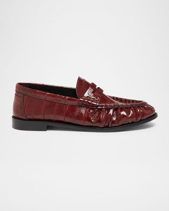 Saint Laurent Le Loafer Eel Leather Penny Loafers
