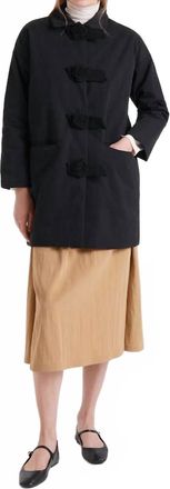 Compa&ntilde;&iacute;afant&aacute;stica Rosette Long Sleeve Jacket In Black