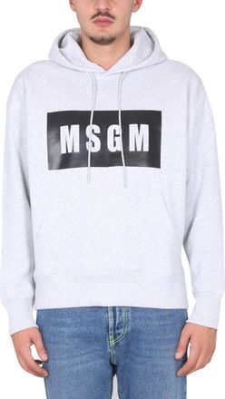 Msgm Sweatshirt With Logo Box-Uomo