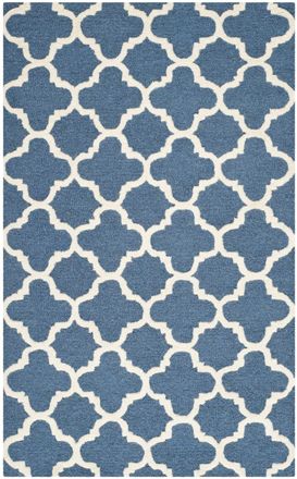 Safavieh Alfombra lana blu scuro/neutrale 122 x 183 cm