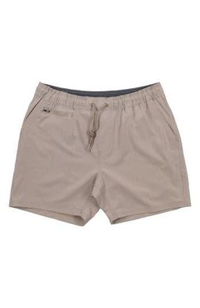 Burnside Hybrid Elastic Waist Shorts in Khaki at Nordstrom Rack, Size X-Large