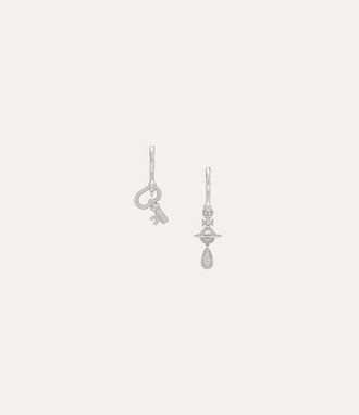Vivienne Westwood Ovidia Earrings Silver Cubic Zirconia Women