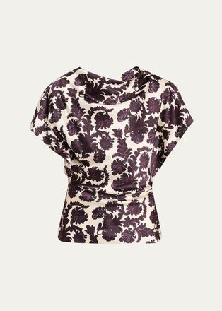 Veronica Beard Redgrave Damask Blouse