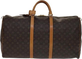 Louis Vuitton Pre-owned Weekend Bags, female, Brown, Size: ONE SIZE Pre-owned Monogram Keepall Travel Bag