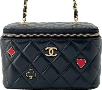 Chanel 2021 Coco Casino Case lamsleren toilettas - Zwart