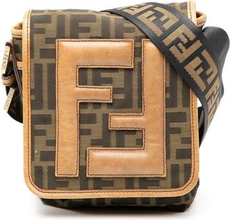 Fendi Pre-owned Mini Bags, female, Brown, Size: ONE SIZE Pre-owned Textile Crossbody Bag