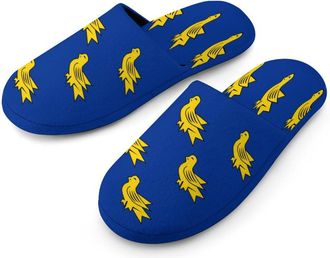 Generic Flag of Sussex Mens Flannel Slipper Soft Comfy House Shoes Non Slip Winter Warm Indoor Outdoor Slippers