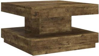 vidaXL Mesa De Centro De Mdf Marr&oacute;n Oscuro 60x60x35 Cm Vidaxl