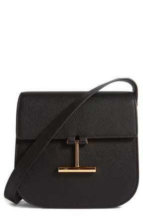 Tom Ford Mini Tara Grained Leather Crossbody Bag in 1N001 Black at Nordstrom