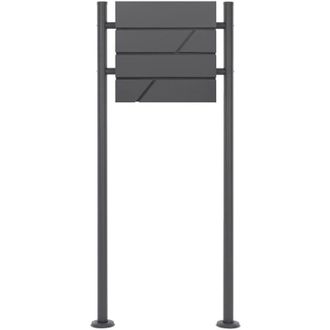 ML Design Ml-design - ecd Germany Cassetta Postale Design Moderno 37x11x37cm in Acciaio Inox Verniciato a Polvere Buca Lettere con Porta-Giornale 2 Chiavi