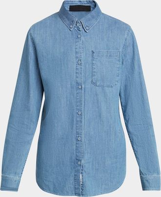 Proenza Schouler Francis Denim Top