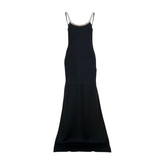 Tom Ford Crystal Embroidery Sleeveless Asymmetric Cocktail Dress - female - Tom Ford - Gowns - Black - 3XS - Dresses