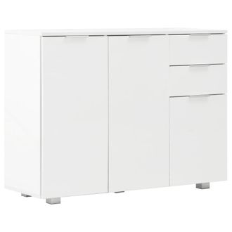 vidaXL Aparador Blanco Brillante 107x35x80,5 Cm Vidaxl