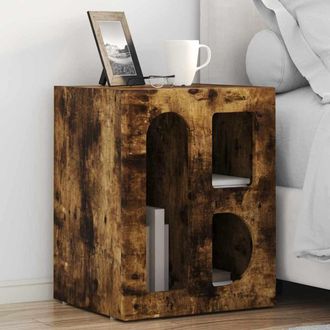 vidaXL Vidaxl Comodino Elst 2 Pz Rovere Fum&eacute; 40 X 35 X 50 Cm
