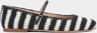 Veronica Beard Ellie Crochet Mary Jane Ballerina Flats