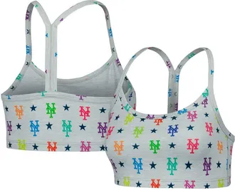 Terez Womens Terez Gray New York Mets TLC Rainbow Bra at Nordstrom, Size X-Small
