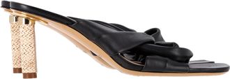 Jacquemus Pre-owned Womens Bellagio Crossover Sandals in Black Leather - Size 40.5 EU/IT