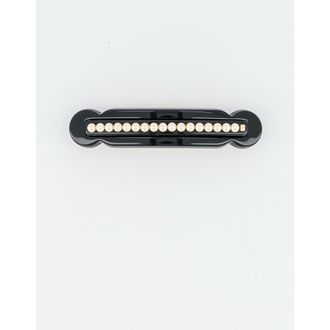 Alexandre de Paris Lineature Pearls Acetate Barette in Black at Nordstrom