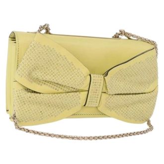 Valentino Pre-owned Vintage Schoudertas - Dames - Pre-owned - Geel - Maat: ONE Size Leer