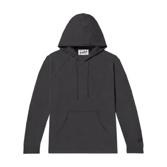 MC2 Saint Barth Hoodies & sweatvesten, Heren, Zwart, M, Wol, Willbur Hooded Pullover Sweater