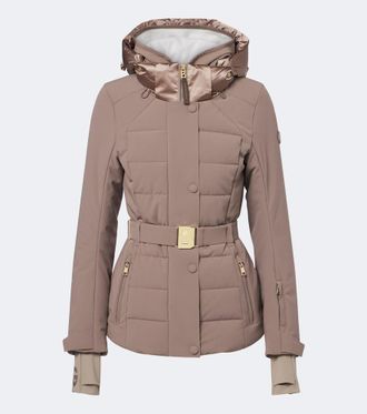 Bogner Elva belted hooded ski jacket