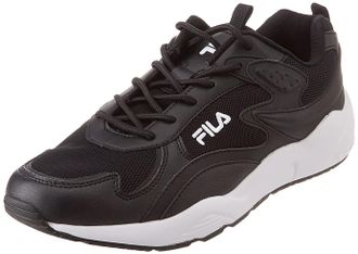 Fila Mens Horizon Run Sneaker, Black White, 7 UK