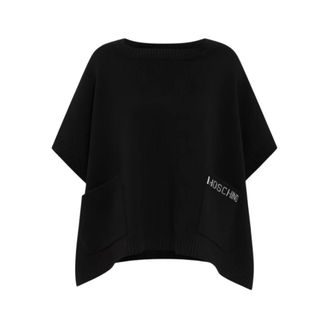 Moschino Tops, Dames, Zwart, ONE Size, Wol, T-shirts