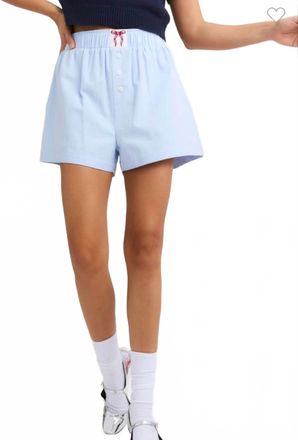 Le Lis Blanc Deux Bow Boxer Shorts In Blue