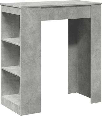 vidaXL Tavolo Bar con Rastrelliera Grigio 95x47x103,5 cm Multistrato - Vidaxl