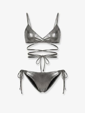 The Attico Bikini The Attico Il Primo Bagno in lycra con effetto metallizzato - THE ATTICO - gender_Woman