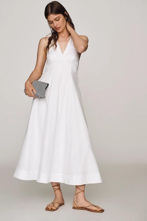 Maeve 100% Cotton Halter Midi Dress