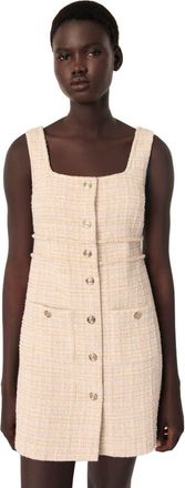 Maje Mini tweed dress in Beige at Nordstrom, Size 42 Eu