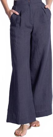 Karina Grimaldi Soll Linen Pants In Navy