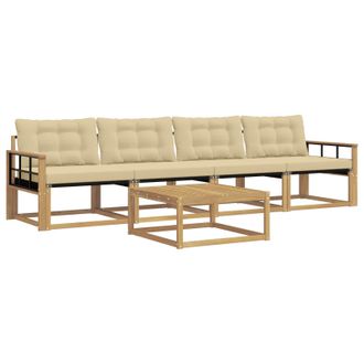 vidaXL Conjunto De Sof&aacute;s De Exterior 5 Pcs Y Beige 79 X 79 X 37 Cm Vidaxl