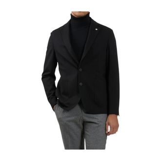 Manuel Ritz Jassen, Heren, Zwart, L, Leer, Klassieke Zwarte Cloud Jas