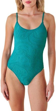Andie Swim The Amalfi One-Piece Swimsuit in Oasis at Nordstrom, Size X-Large