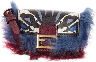 Fendi Fendi Nano Baguette Leather Bag Charm