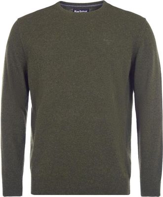Barbour Groene Gebreide Trui - Heren - Ronde hals truien - Groen - S - Wol - Truien & Vesten