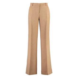 Etro Broeken, Dames, Beige, S, Wol, Flared broek