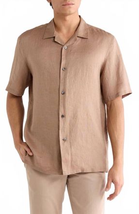 Theory Daze Linen Shirt In Fossil