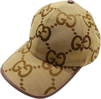 Gucci Pre-owned Accessories, male, Brown, Size: ONE SIZE Pre-owned Canvas hats