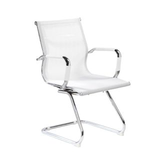 Serena Dmora - Silla De Oficina Dgoldon, Sillas De Oficina Para Sala De Espera Con Reposabrazos, Silla Ergon&oacute;mica Para Sala De Espera, 62x54h89 Cm, Blanco