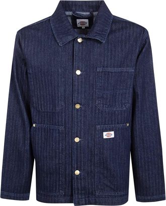 Dickies Selvedge Herringbone Barn Jacket - Heren - Spijkerjassen - Blauw - L - Katoen - Jassen