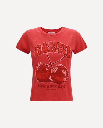 Ganni Future cherry T-shirt by Ganni Female XS