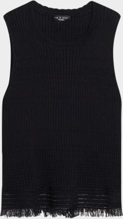 Rag & Bone Ayan Knit Fringe Tank Top