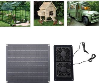 Infinite Ventilador Extractor Solar De 20 W Y 18 V Con Clasificaci&oacute;n Ip67 Para Invernadero, Casa De Vacaciones, Gallinero Y Cobertizo Para Animales