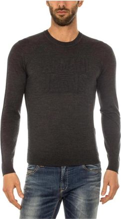 Armani Jeans Sweatshirts - Heren - Ronde hals truien - Grijs - 2XL - Truien & Vesten