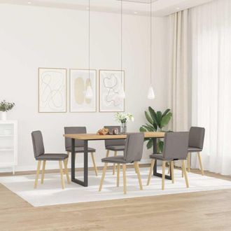 vidaXL Vidaxl - Sillas De Comedor 6 Unidades De Tela Gris Taupe