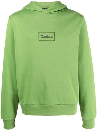 Herno Laminar-print detail hoodie - men - Cotton - 54 - Green