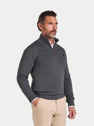 Raging Bull Quarter Zip Cashmere Blend Sweater in Charcoal at Nordstrom, Size X-Large Big